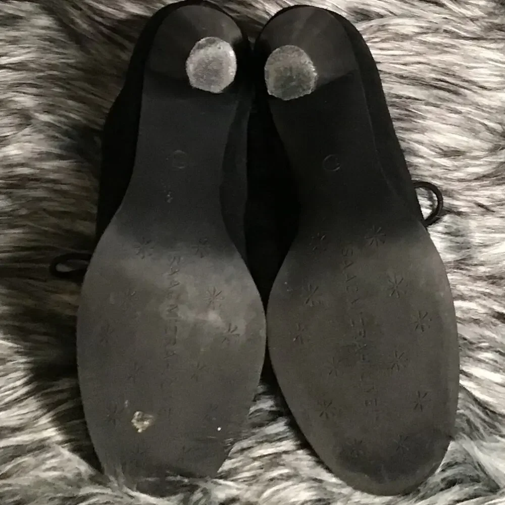 Isaac Mizrahi Black Suede Boots 7M - Picture 6 of 9